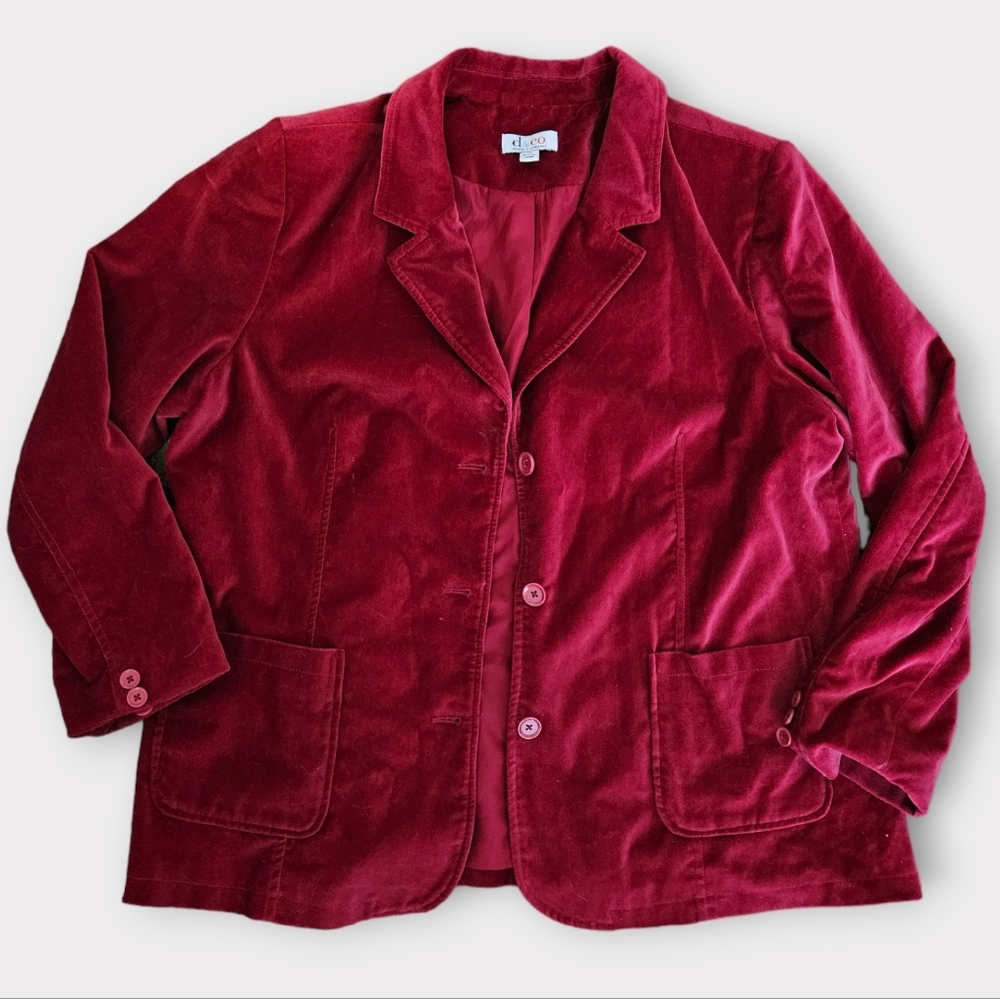 Deep red velvety coat